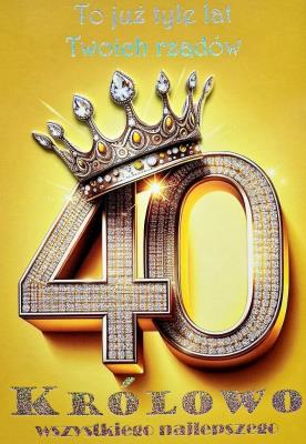 Opakowanie Karnet Urodziny 40 3K