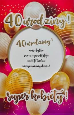 Opakowanie Karnet Urodziny 40 6K - 024