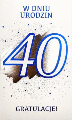 Opakowanie Karnet Urodziny 40