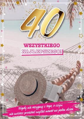 Opakowanie Karnet Urodziny 40