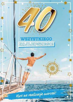 Opakowanie Karnet Urodziny 40