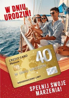 Opakowanie Karnet Urodziny 40