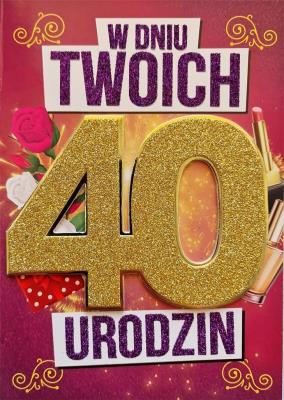 Opakowanie Karnet Urodziny 40 damskie