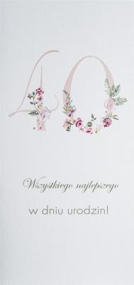 Karnet Urodziny 40 DL U17 - Kwiaty. Wydawca: MAK. SmakLiter.pl Opakowanie Karnet Urodziny 40 DL U17 - Kwiaty