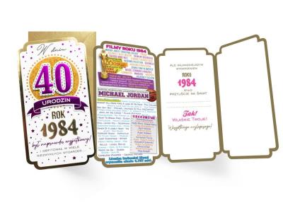 Okładka książki Karnet Urodziny 40 roczniki