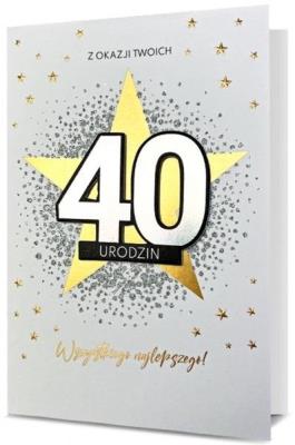 Opakowanie Karnet Urodziny 40
