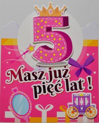 Opakowanie Karnet Urodziny 5