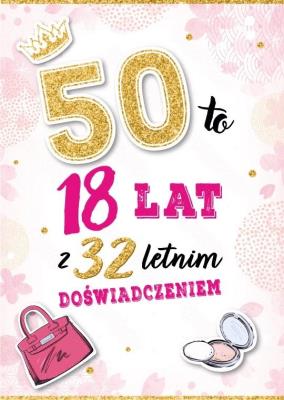 Opakowanie Karnet Urodziny 50