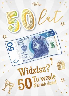 Opakowanie Karnet Urodziny 50