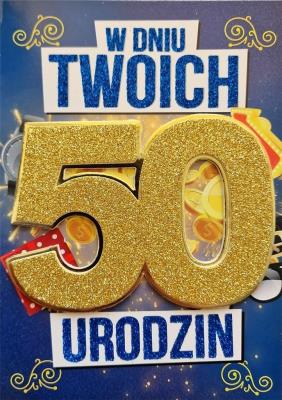 Opakowanie Karnet Urodziny 50 męskie