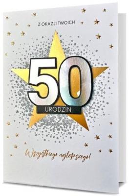 Opakowanie Karnet Urodziny 50