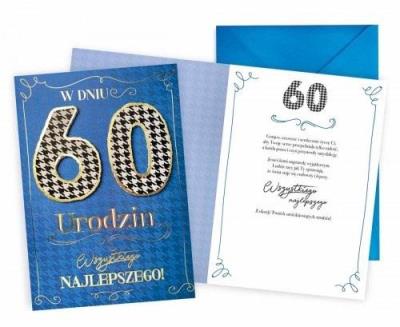 Opakowanie Karnet Urodziny 60