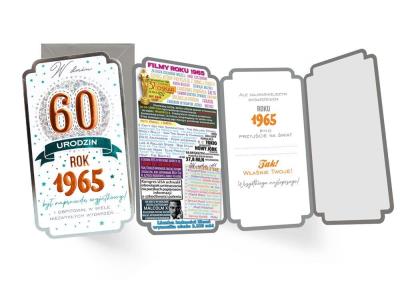 Opakowanie Karnet urodziny 60