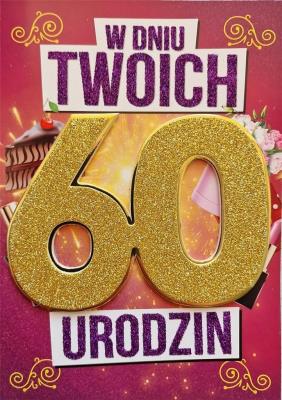 Opakowanie Karnet Urodziny 60 damskie