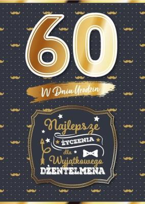 Opakowanie Karnet Urodziny 60 dla niego