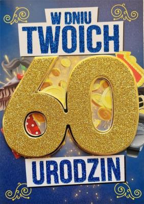 Opakowanie Karnet Urodziny 60 męskie