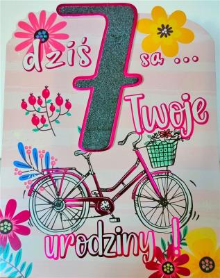 Opakowanie Karnet Urodziny 7