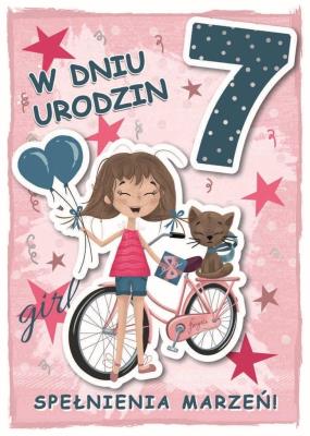 Opakowanie Karnet urodziny 7