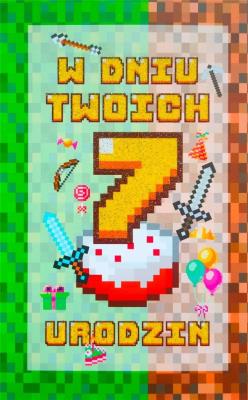 Opakowanie Karnet Urodziny 7 chłopiec 2K - 079