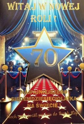 Opakowanie Karnet Urodziny 70