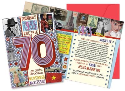 Opakowanie Karnet Urodziny 70