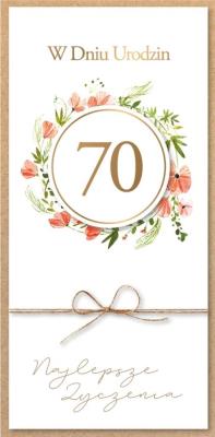 Opakowanie Karnet Urodziny 70