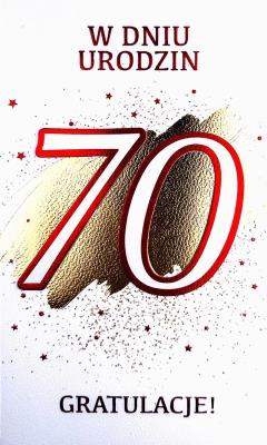 Opakowanie Karnet Urodziny 70