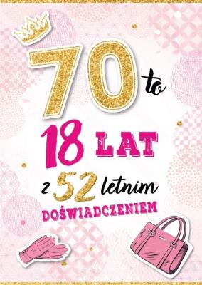 Opakowanie Karnet Urodziny 70