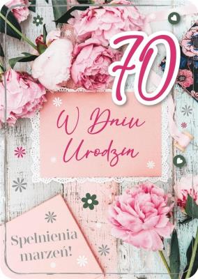 Opakowanie Karnet Urodziny 70 GM