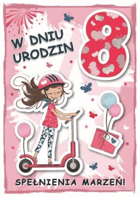 Opakowanie Karnet urodziny 8