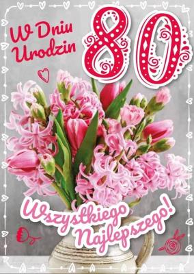 Opakowanie Karnet Urodziny 80