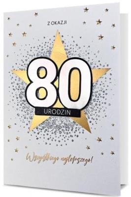 Opakowanie Karnet Urodziny 80