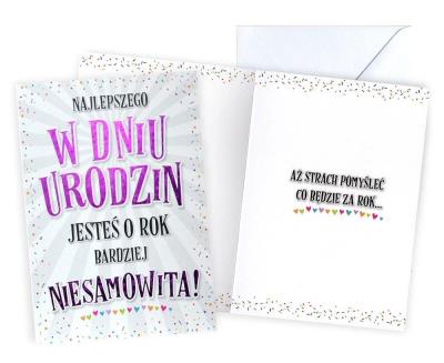 Opakowanie Karnet Urodziny