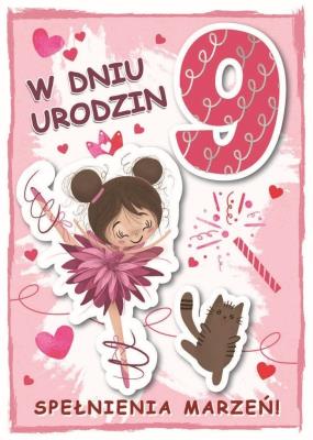 Opakowanie Karnet urodziny 9