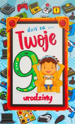 Opakowanie Karnet Urodziny 9 chłopiec 2K - 083