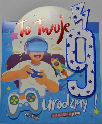 Opakowanie Karnet Urodziny 9