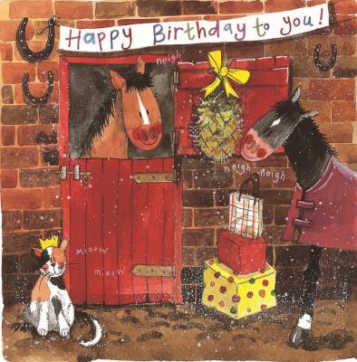 Opakowanie Karnet Urodziny AC386 Stajnia konie