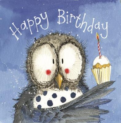 Opakowanie Karnet Urodziny AC762 Sowa i babeczka