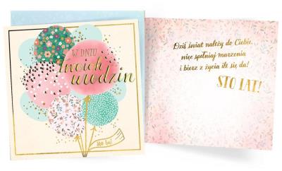 Opakowanie Karnet Urodziny (balony)