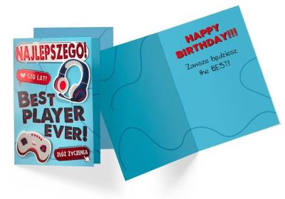 Opakowanie Karnet Urodziny best player ever