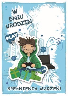 Opakowanie Karnet urodziny chłopiec