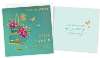 Okładka książki Karnet Urodziny (damskie, tort)