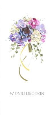 Karnet Urodziny DL U24 - Bukiet kwiatów. Wydawca: MAK. SmakLiter.pl Opakowanie Karnet Urodziny DL U24 - Bukiet kwiatów