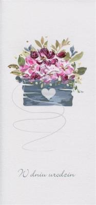 Karnet Urodziny DL US - Kwiaty w skrzynce. Wydawca: MAK. SmakLiter.pl Opakowanie Karnet Urodziny DL US - Kwiaty w skrzynce