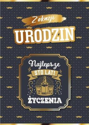 Opakowanie Karnet Urodziny dla niego
