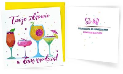 Opakowanie Karnet Urodziny (drinki)