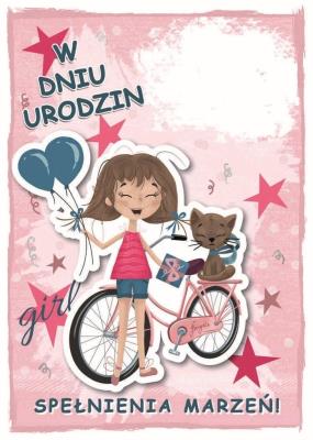 Opakowanie Karnet urodziny dziewczynka