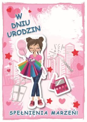 Opakowanie Karnet urodziny dziewczynka