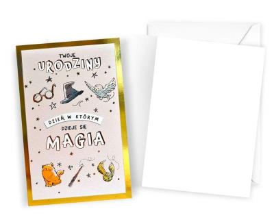 Opakowanie Karnet urodziny Harry Potter