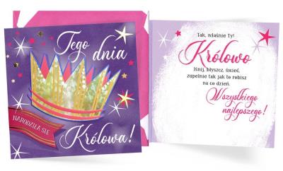 Opakowanie Karnet Urodziny (królowa)